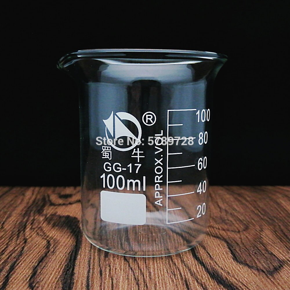 1Set Lab Glass Beaker 25/50/100/150/500ml Borosilicate Glass Laboratory Measuring Glassware School Study Lab Glass Beaker set