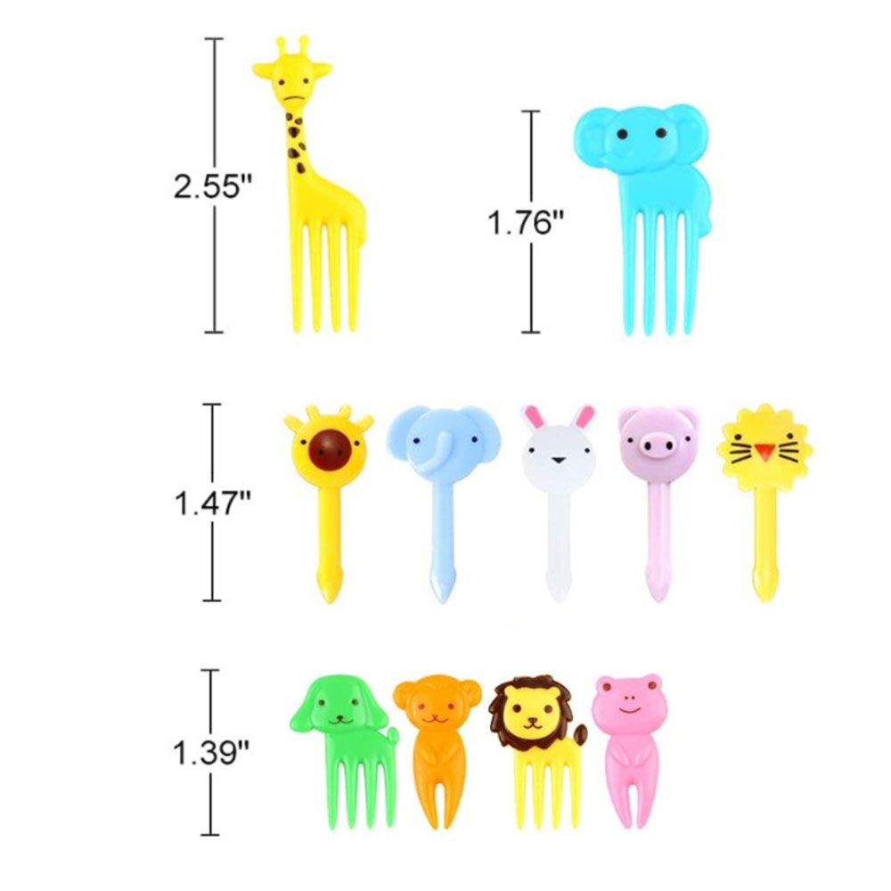 10/30Pcs Bento Gemüse Geschirr Nette Mini Kleinkind Kinder Obst Gabeln Zahnstocher Kinder Essen Picks Cartoon Tier Bauernhof