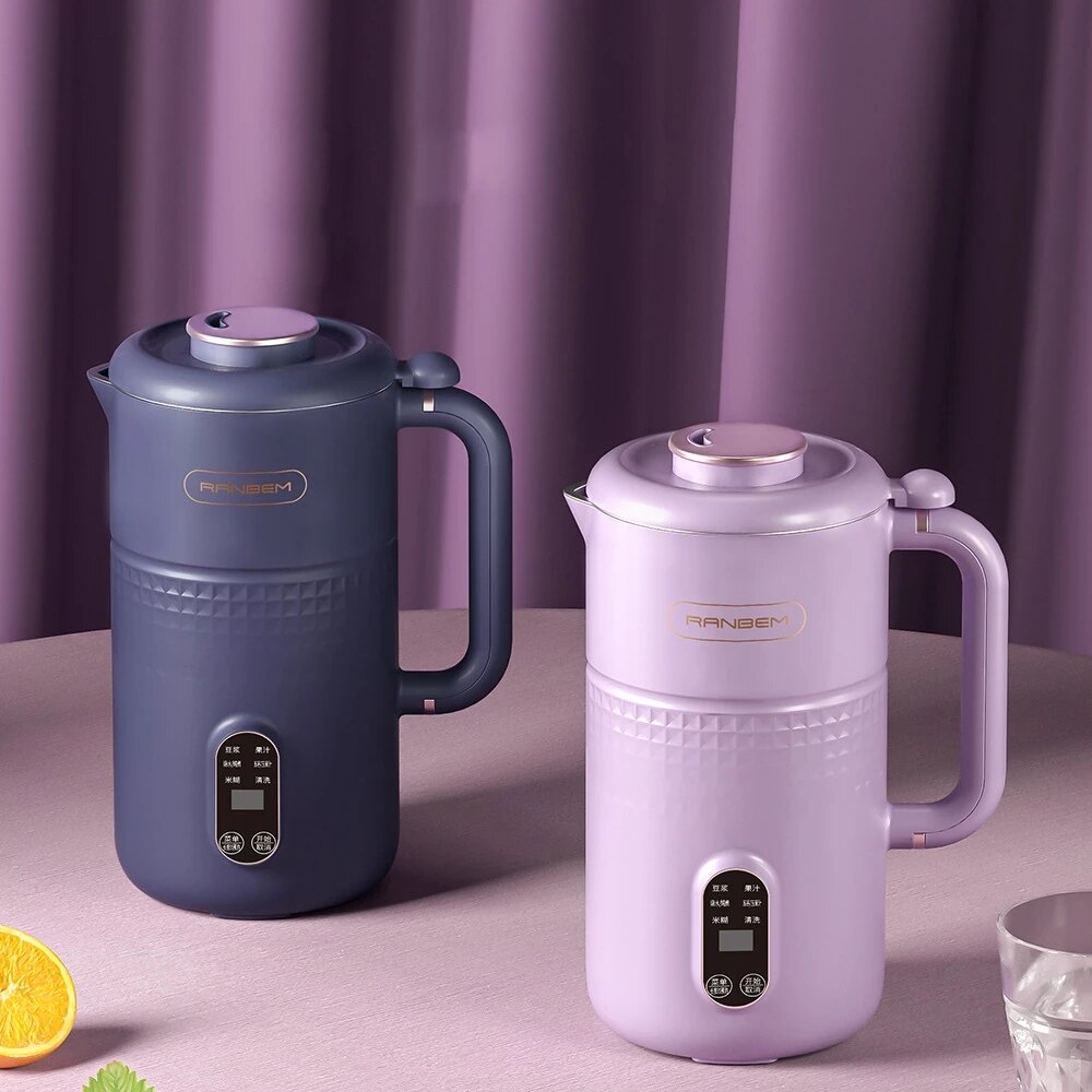 600ml Household Mini Food Blender Soymilk Maker 304 Stainless Steel Multifunction Automatic Heating Food Mixer For Home 220V