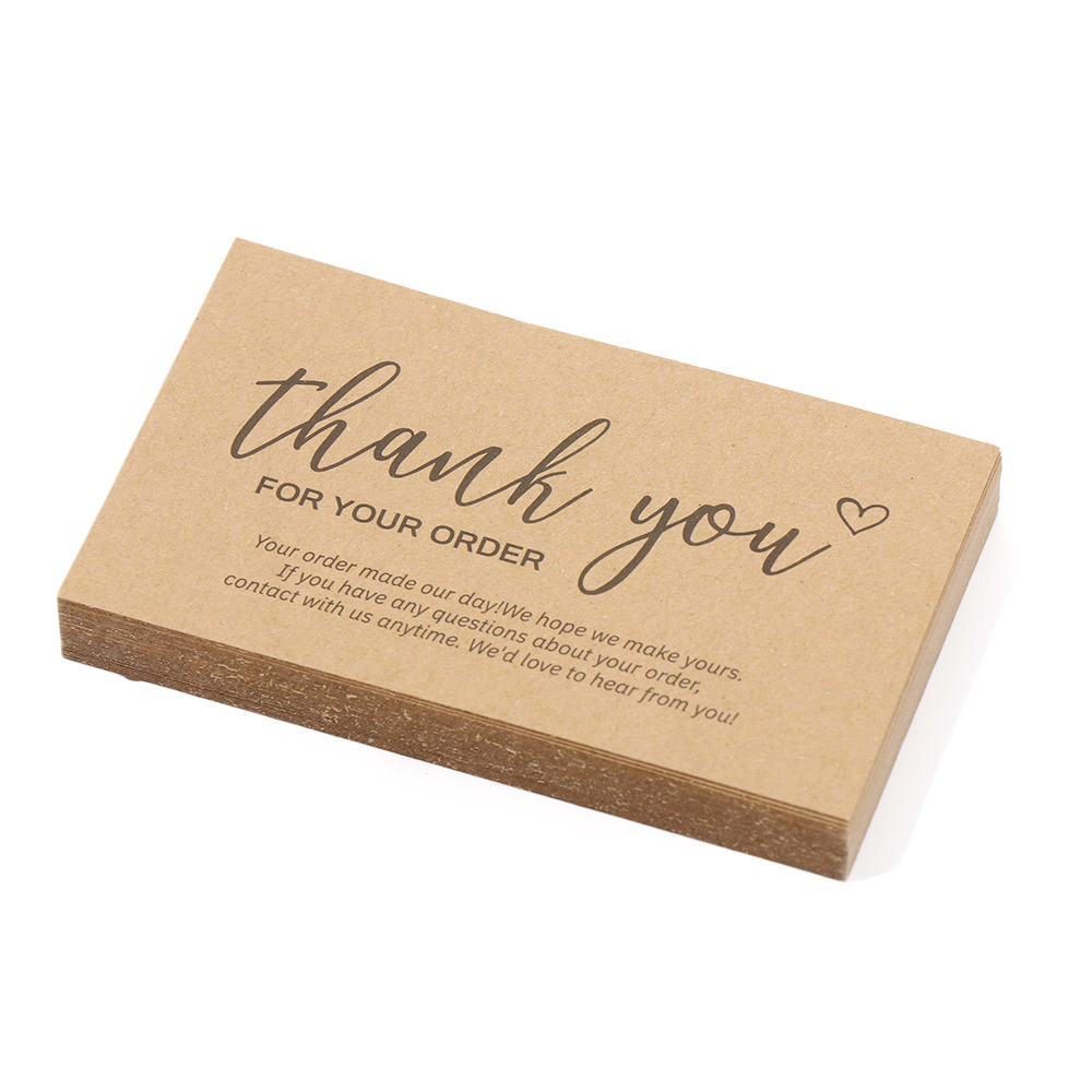 Cartes postales en papier kraft GT "Merci pour votre commande", cartes de voeux, attro, au détail en ligne, appréciation express, 30 pièces