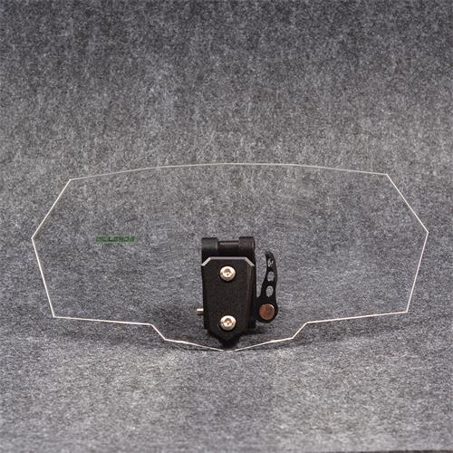 Adjustable clip on windshield Quick shut-off Windshield Extended Windshield Windshield Lock Motorcycle Universal: Black Aluminum