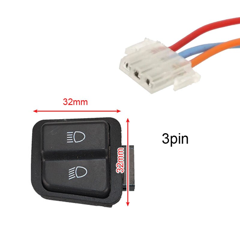 Motorfiets Hoorn Licht Richtingaanwijzer Hoge Dimlicht Knop Start Schakelaar + Connecters 2/3/4pin Stekkers voor elektrische Scooter ATV Bromfiets: set 05