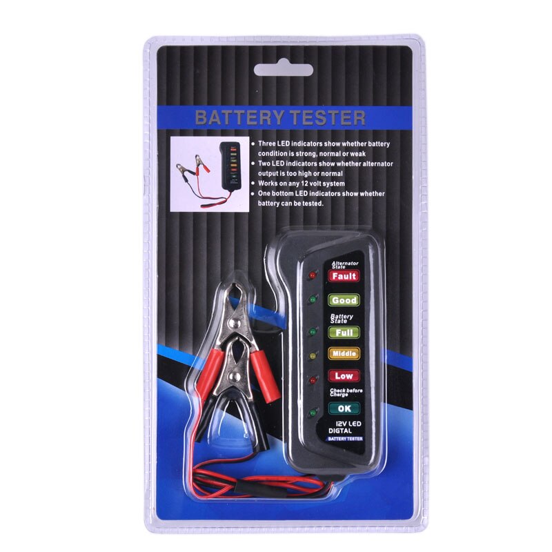 LED Battery Gauge Battery Indicator Tester 12V for CAR Motorcycle ATV snowmobile marine golf carts Vehicle battery BI007