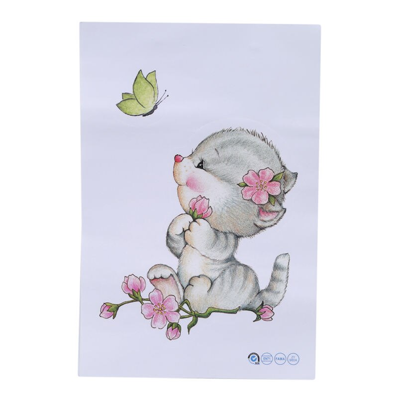 Mooie Kat Kitten Muurstickers Wc Stickers Deur Stickers Vlinder Badkamer Art Decals Home Decoratie Vensterglas