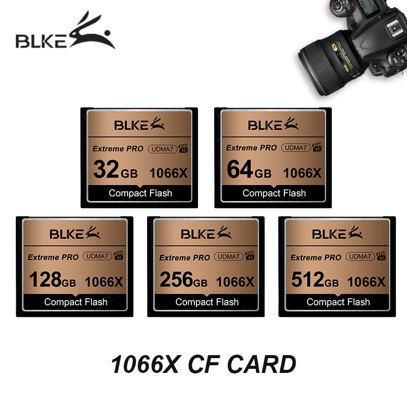 BLKE Speicher Karte CF Karte 128GB 64G 32G extrem Profi UDMA7 1066X kompakt Blitz Karte hoch Geschwindigkeit UDMA7 1066X für Kanon Nikon kamera