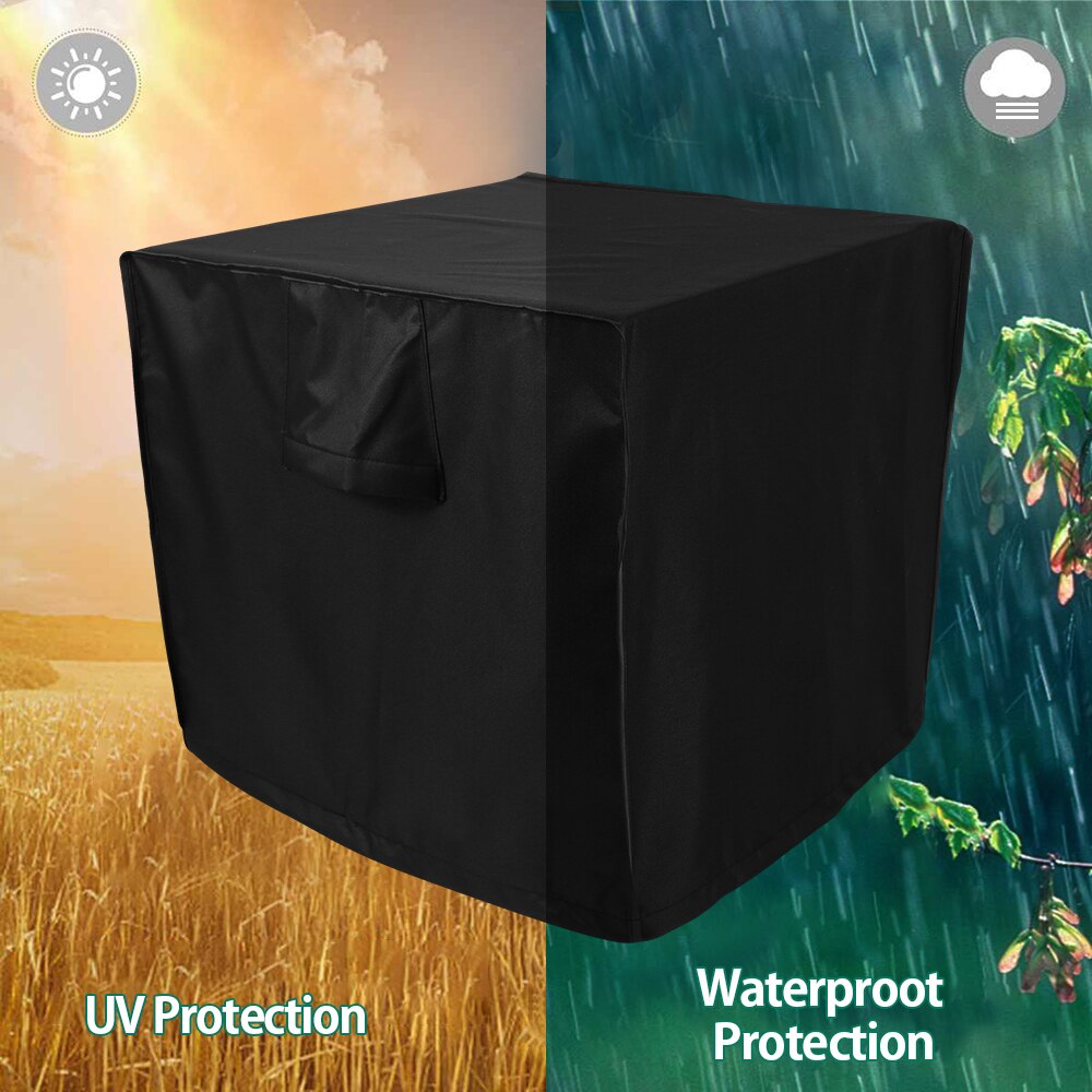 Waterproof Air Conditioner Covers for Outside Units Heavy Duty Ac Cover Winter Withstand Rain Snow Nuts Vent Full Cover