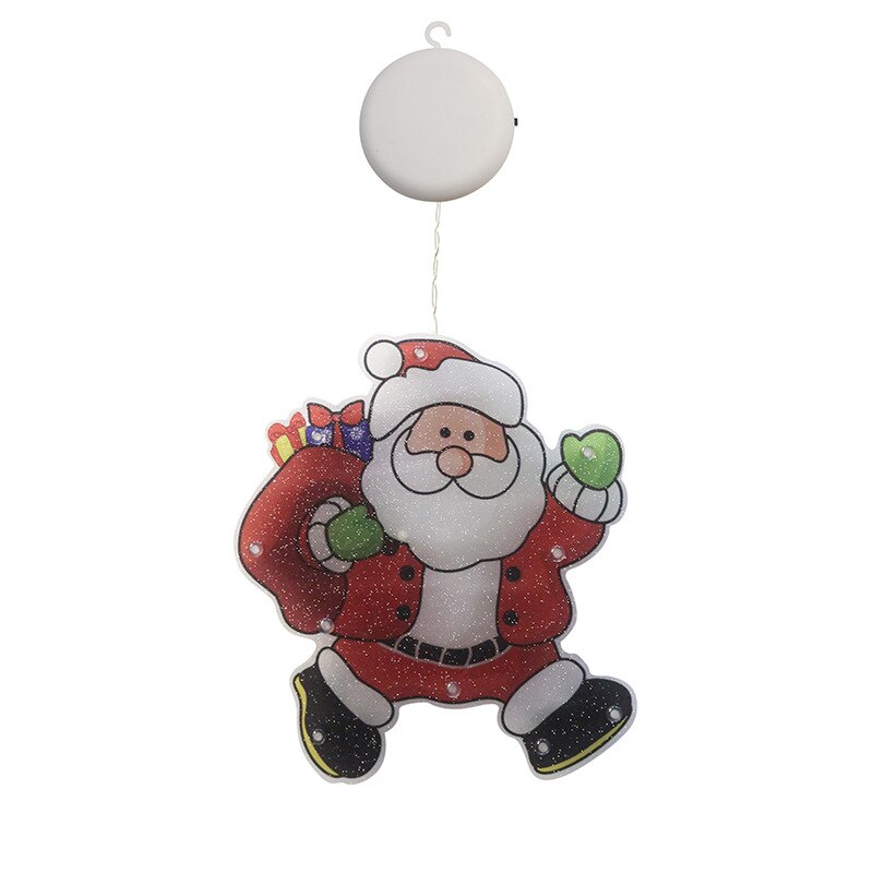 Kerst kerstman led verlichting zuignap raam kerstboom hangende verlichting festival raam decoratieve eland verlichting