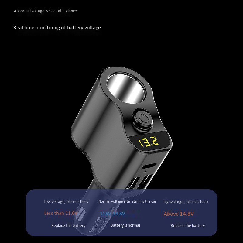 Dubbele usb autolader digitale display aansteker 5v 3.1a tablet gps adapter lader voor huawei iphone autolader