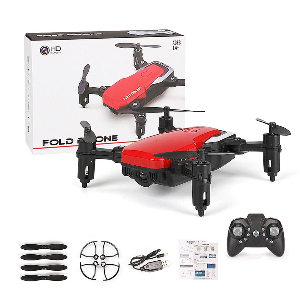 Mini  lf606 foldbar wifi fpv 2.4 ghz 6- akse rc quadcopter drone helikopter legetøj: Rød