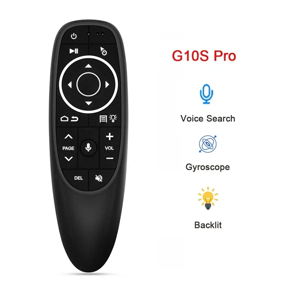 Air Mouse Voice Remote Control G10S Pro 2.4GHz Mini Wireless Gyroscope IR Learning for Android TV Box HK1 H96 Max X96 Mini: Default Title