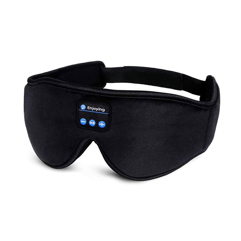 Bluetooth dormir fones de ouvido 3d máscara de olho sem fio viagem aérea bluetooth 5.0 bandana macio elástico confortável música: Azul marinho