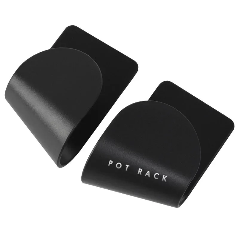 2pcs/Set Pot Lid Holder Wall-Mounted Hanging Holder for Pan Pot Cover Rack Kitchen Organizer Plastic Kitchen Storage Rack: black