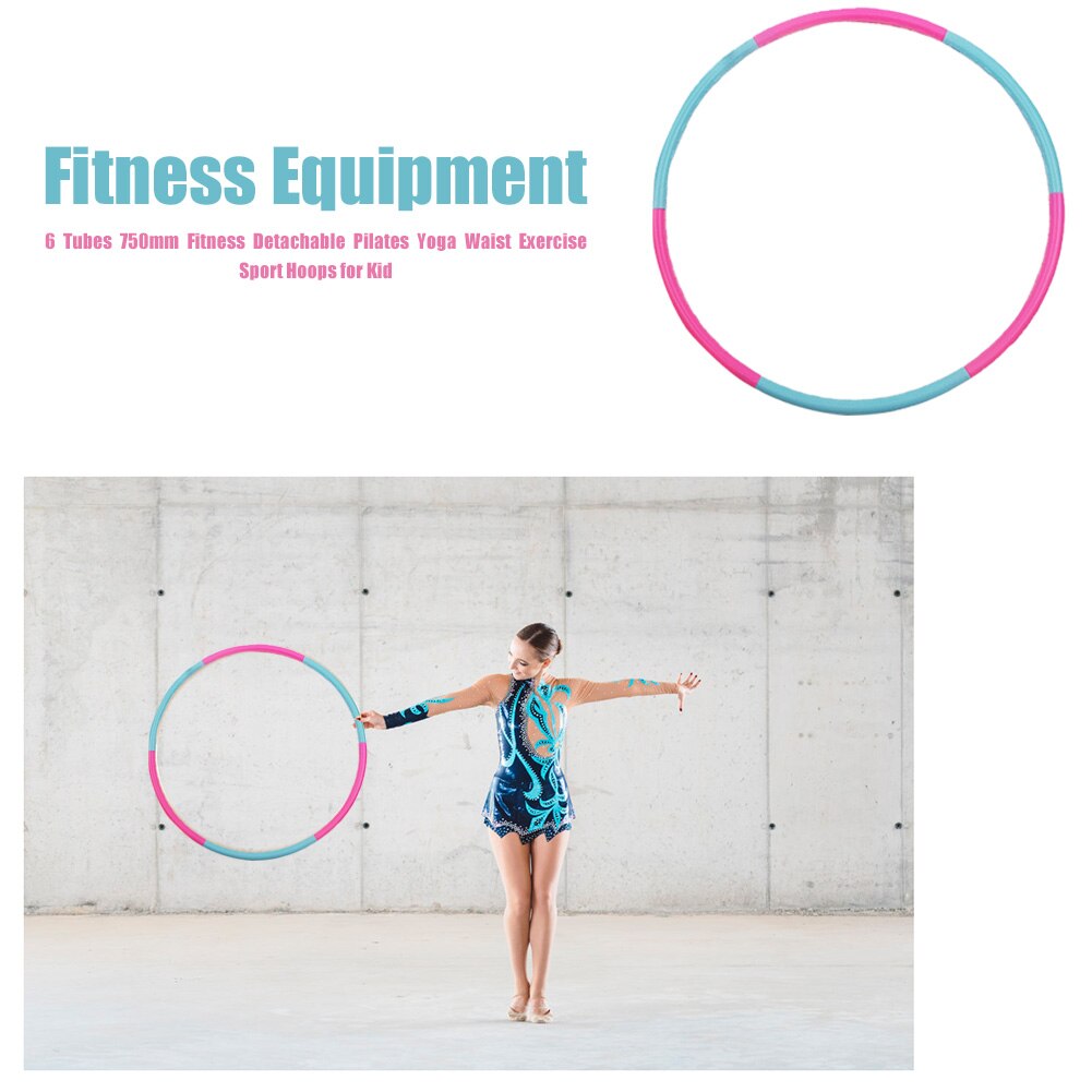 Waist Exercise Sport Circle Pilates Yoga Indoor Exercise Sport 6 Tubes 750mm Fitness Detachable Ornaments for Kid