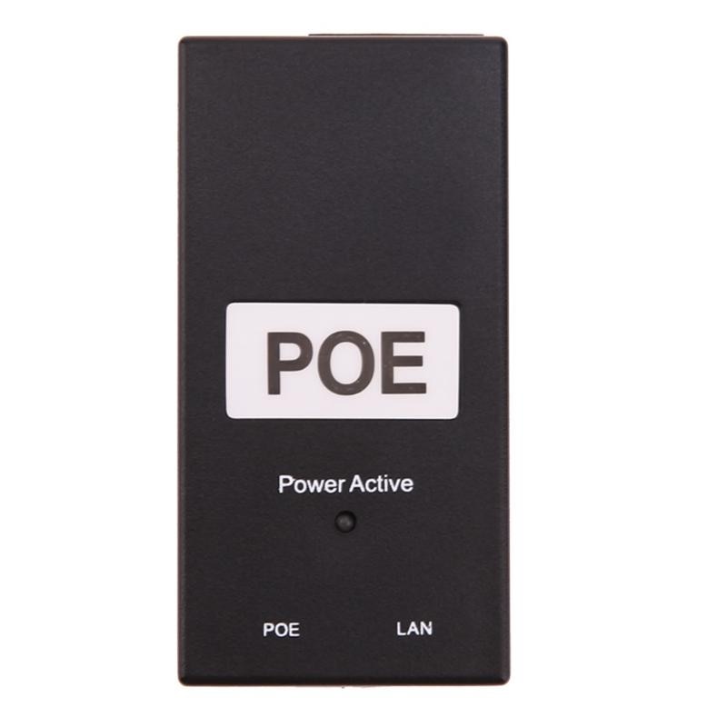 48V 0.5A 24W Poe Power Injector Poe Ethernet Netwerk Adapter Voor Cctv Surveillance Beveiliging Ip Camera Voeding