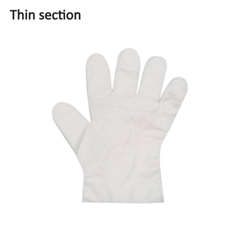 5 stuks transparante wegwerphandschoenen latex handschoenen magische wegwerpbescherming pe wegwerphandschoenen: Dun 5 stuks