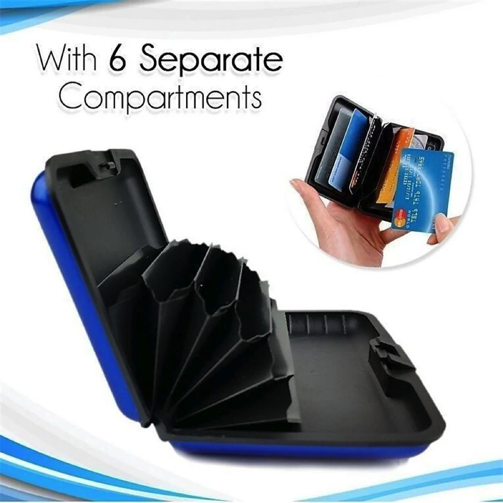 Przenośny portfel na karty kredytowe Metalowy identyfikator Wodoodporny ochraniacz na karty kredytowe dla kobiet i mężczyzn Portfel podróżny