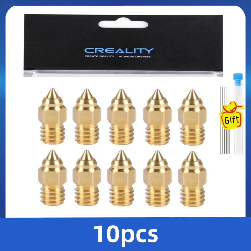 Creality Hotend Estrusore MK Kit ugelli in ottone 0,4 mm 5/10 pezzi/set per stampante serie CR-6 SE / Ender-3 / Ender 5: Viola