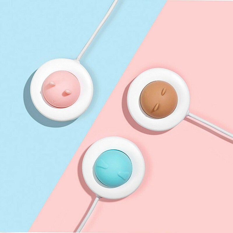 Mini Cute USB Night Light Hub Portable Atmosphere Night Light Hub Extender 4 Port USB Splitter Cable Cartoon(Blue)