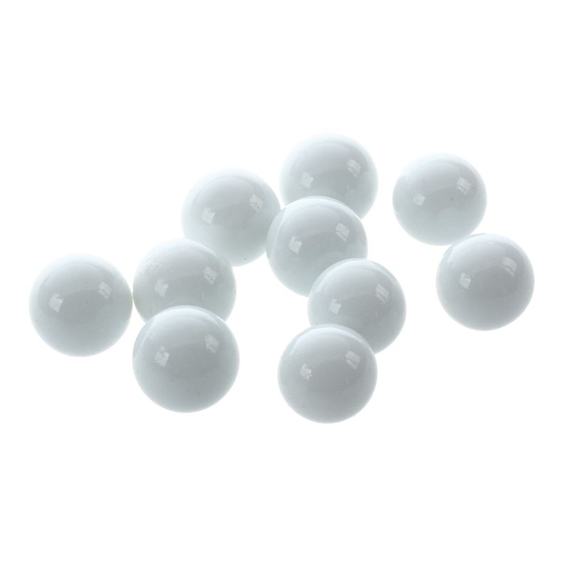 10 Pcs Marmi 16 millimetri biglie di vetro Knicker palline di vetro della decorazione di colore pepite giocattolo bianco