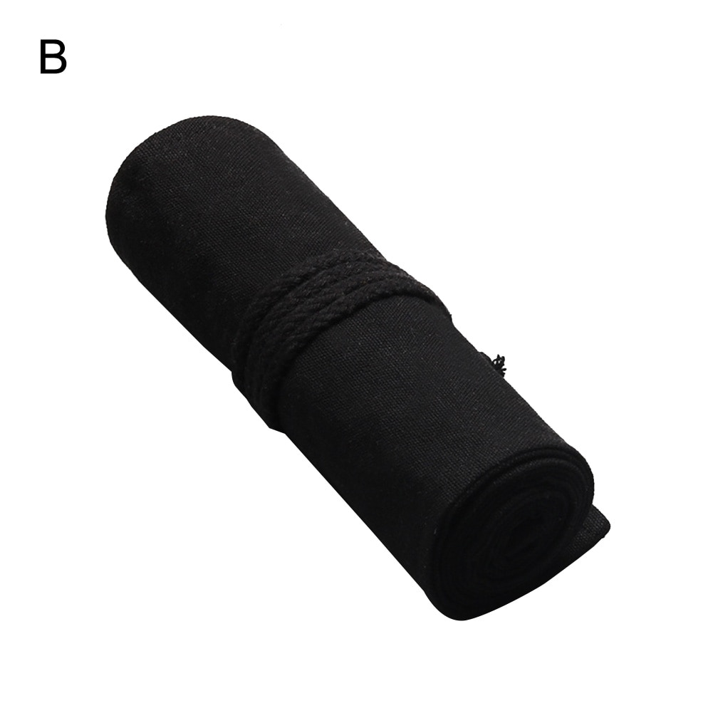 12/24/36/48/72 Holes Big Capacity Durable Eco-friendly Unisex Pencil Case Pen Bag Roll Holder Stationary Container: B