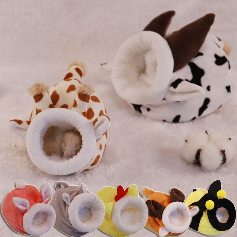 Cage d&#39;hiver chaude pour animaux de compagnie, accessoires pour Hamster, lit de cochon d&#39;inde, niche pour rongeur, cochon d&#39;inde, Rat, hérisson