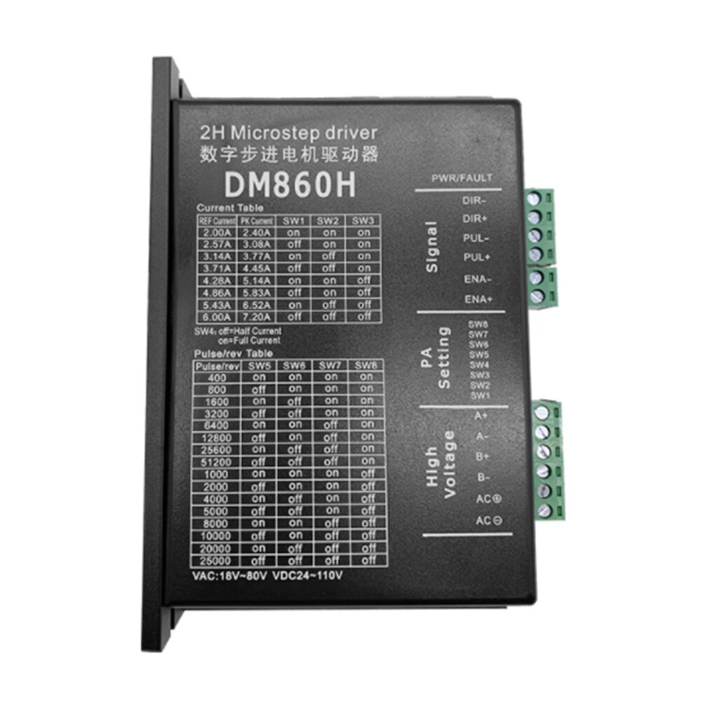 DM860H Stepper Motor Driver Microstep Motor Two-phase for 57 86 stepper motor Nema 23 34