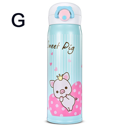 350ML/500ML Kids Thermos Coffee Mug Thermocup Thermos Stainless Steel Water Bottle Vacuum Flasks Insulated for Children: 350ML / G