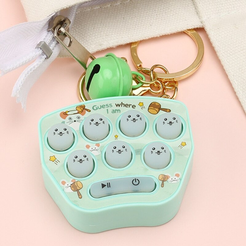 Mini juego de memoria para hámster para niños y adultos, llavero electrónico Led, máquina de juego con botón