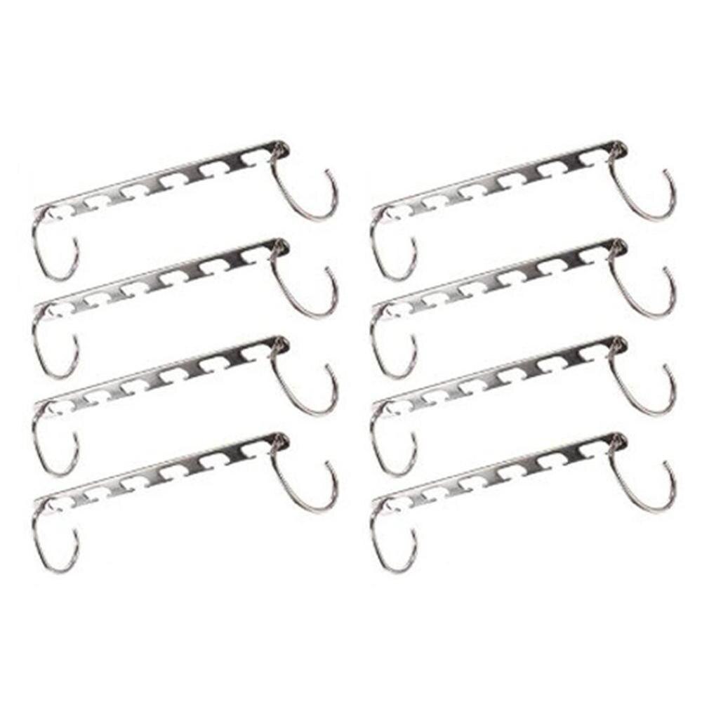 Magic Clothes Hanger Hanging Chain Metal Cloth Closet Hanger Shirts Tidy Save Space Organizer Hangers for clothes: 8Pcs
