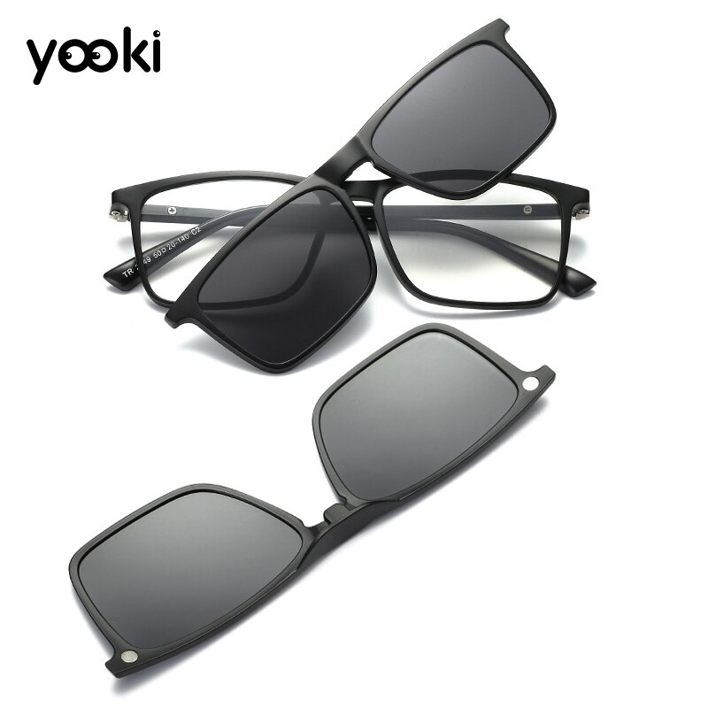 Clip on solbriller kvinder stel clips magnetiske solbriller magnet briller mænd klip briller 5 in 1