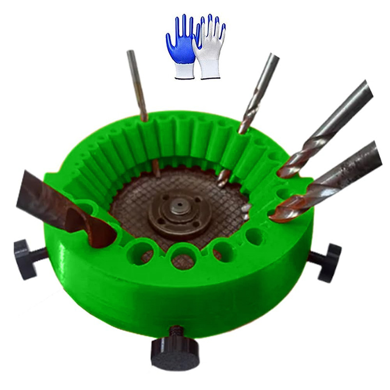 Upgrade 118 Degree Angle Grinder Drill Bit Sharpener Power Drill Bit Grinding Tool for 2 to 13mm Drill Bits Powered Tool Parts: WHITE