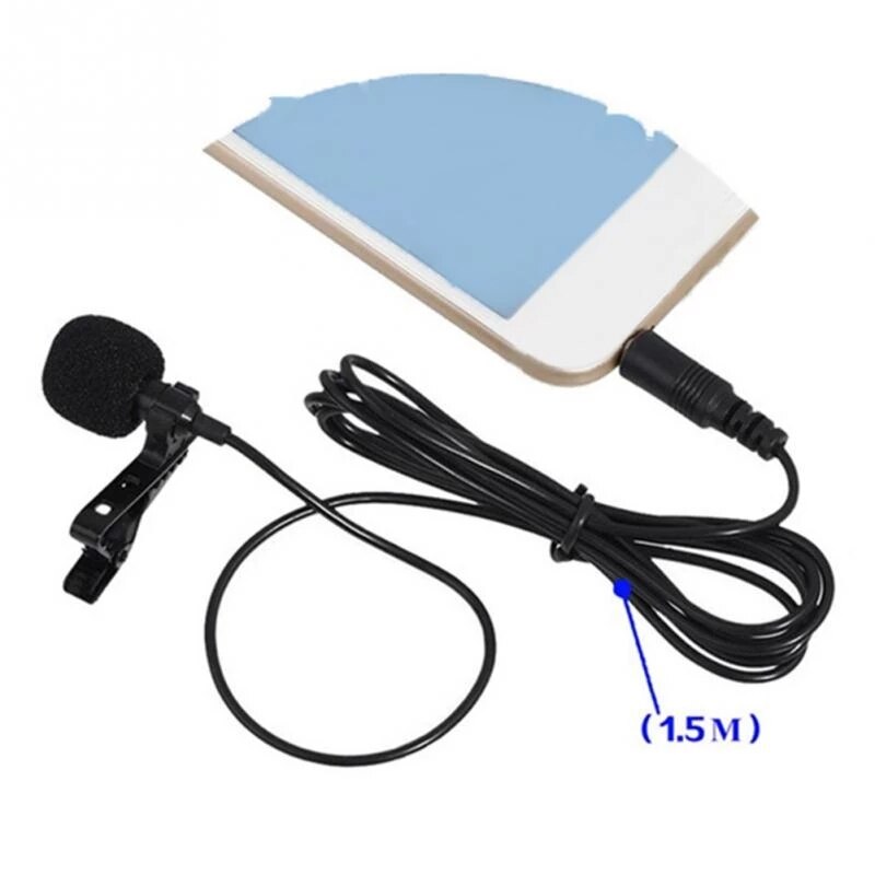 3,5mm microphone clips, 1,5 m/3m tie collar microphones, speaking in lectures, clip-on vocal audio lapel microphones for mobile phones