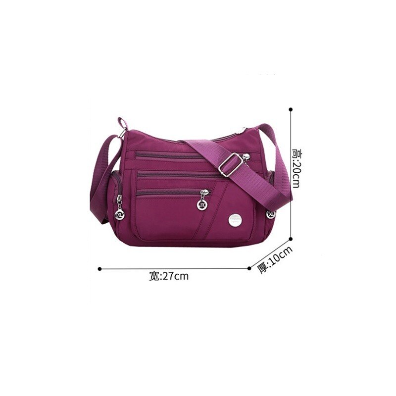 Las mujeres bolsa de Nylon impermeable bolsas de mensajero para mujer bolso de hombro bolso Casual bolsos