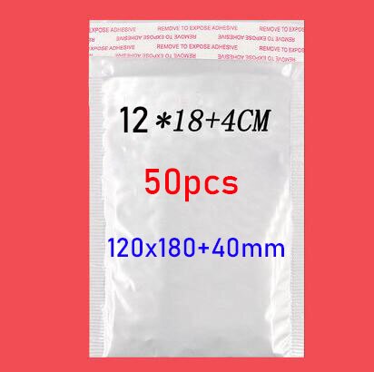 50 Stuks Van Verschillende Specificaties Witte Zak Schuim Envelop Foam Folie Kantoor Verpakking Envelop Trillingen Tas Bubble Mailer: 12x18cm     50pcs