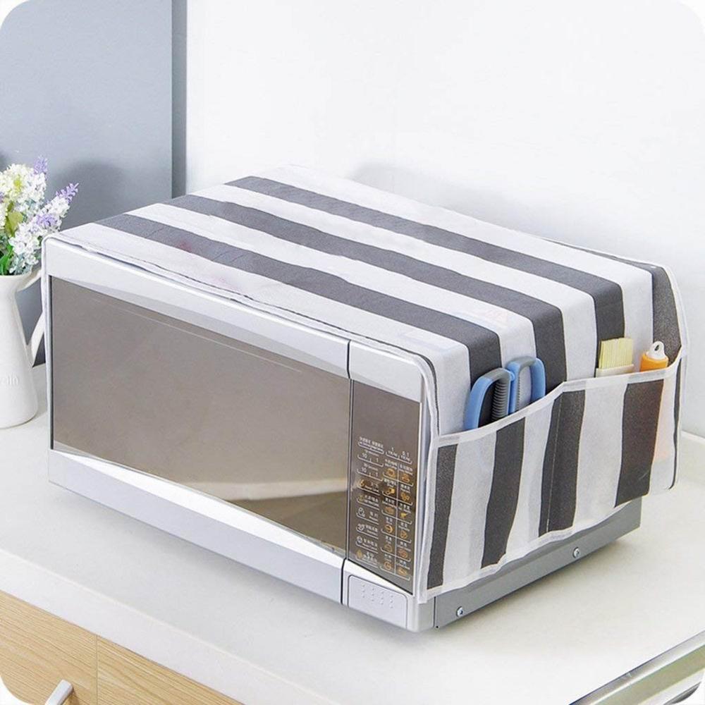 Cubierta antipolvo para microondas, resistente al agua, mascarilla para horno microondas con doble bolsa de almacenamiento para cocina, accesorios 15
