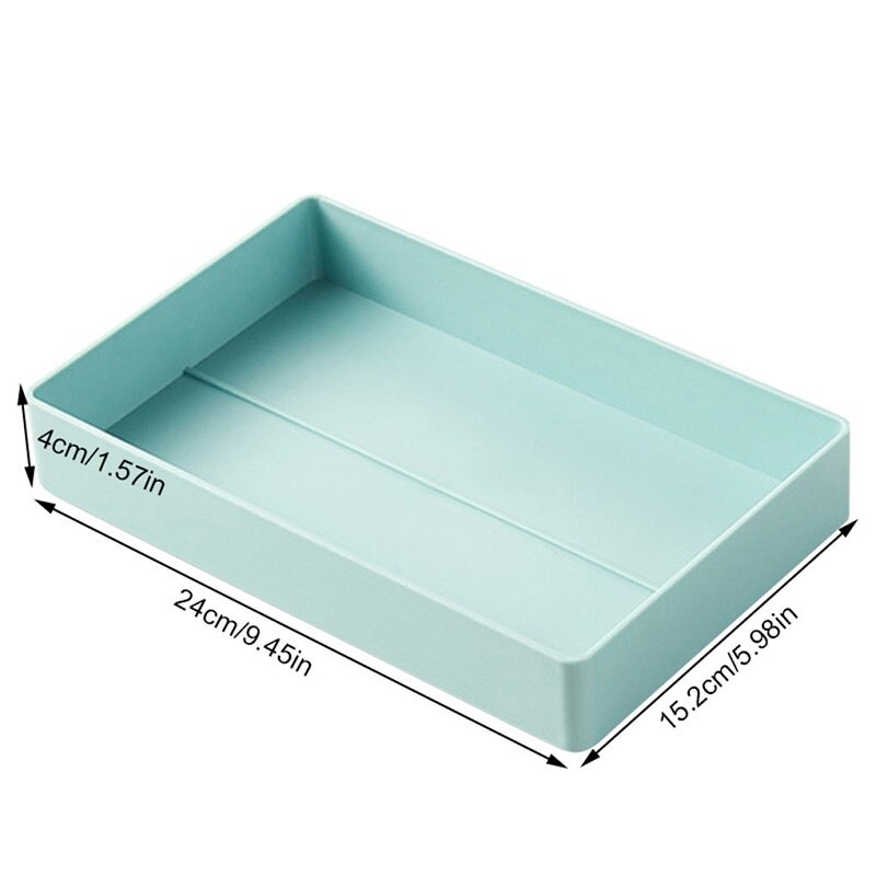 WBBOOMING Plastic DIY Storage Box Multi-functional Make Up Organizer Stackable File Cabinet Pencil Holder Desktop Storage Tool: Green 3