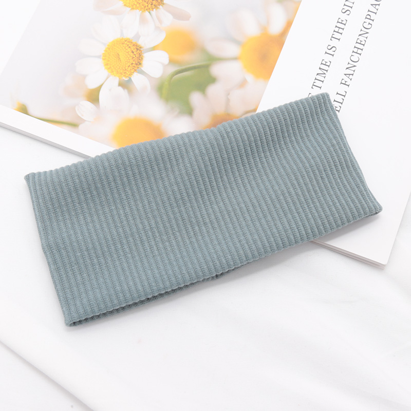 Diadema ancha Lisa para mujer, banda elástica para el pelo, Aro para maquillaje, Yoga, Vintag, envoltura para la cabeza, peinados, accesorios para el cabello de: Cian