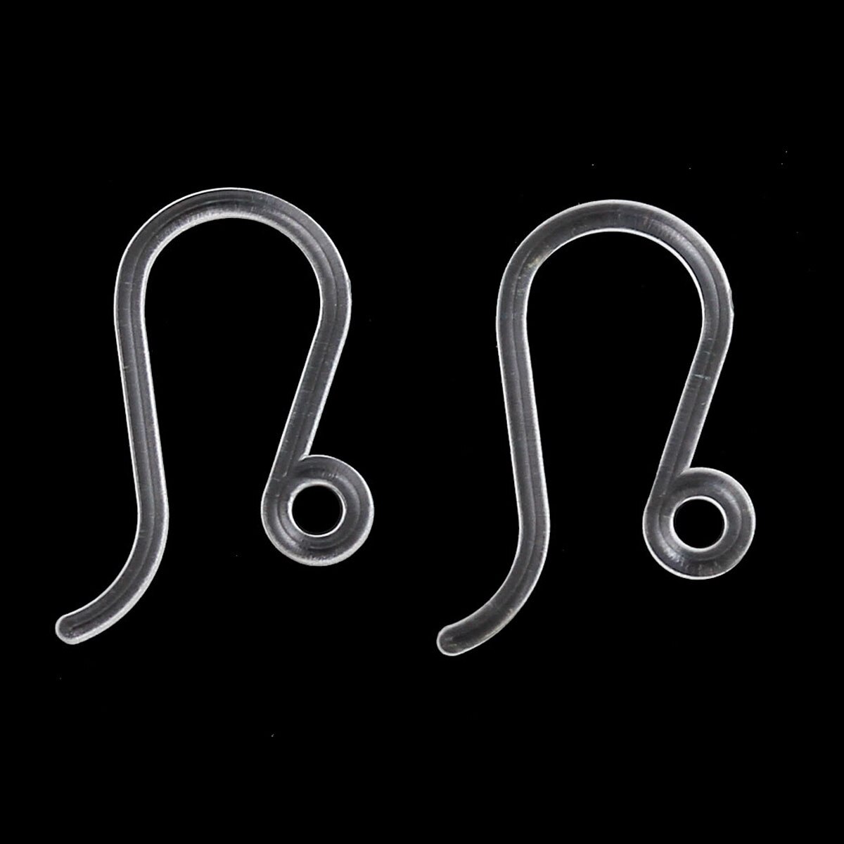 8 Seizoenen Plastic Ear Wire Haken Earring Bevindingen Transparant W/ Loop Diy Sieraden 17Mm X 8Mm, post/Draad Maat: (21 Gauge), 20 Pcs