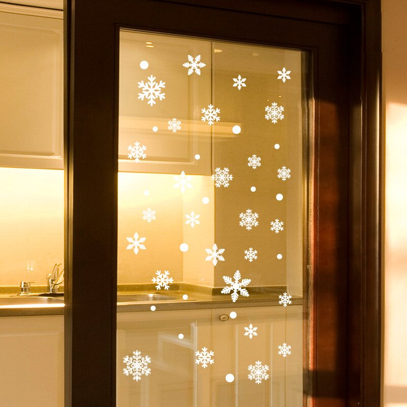 Christmas snow wall paste window glass paste doors and windows bedroom cartoon background decoration pvc wall paste