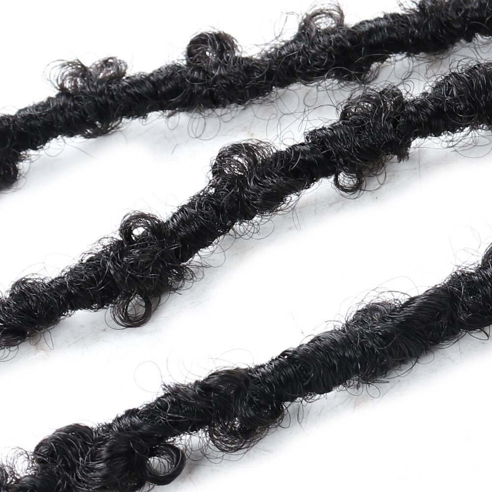 MODERN QUEEN Distressed Butterfly Locs Crochet 14 inch Butterfly Bob Faux Locs Crochet Braids Hair Black Messy Soft Locs Hair