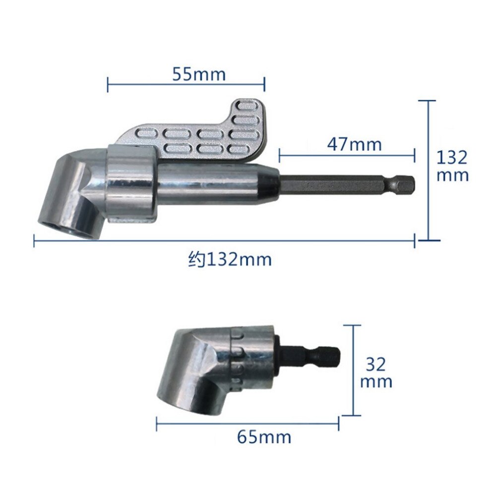 105 Graden Haakse Boor Schacht Quick Change Driver Boren Schroevendraaier Magnetische 1/4 Hex Socket Close Hoek Tool