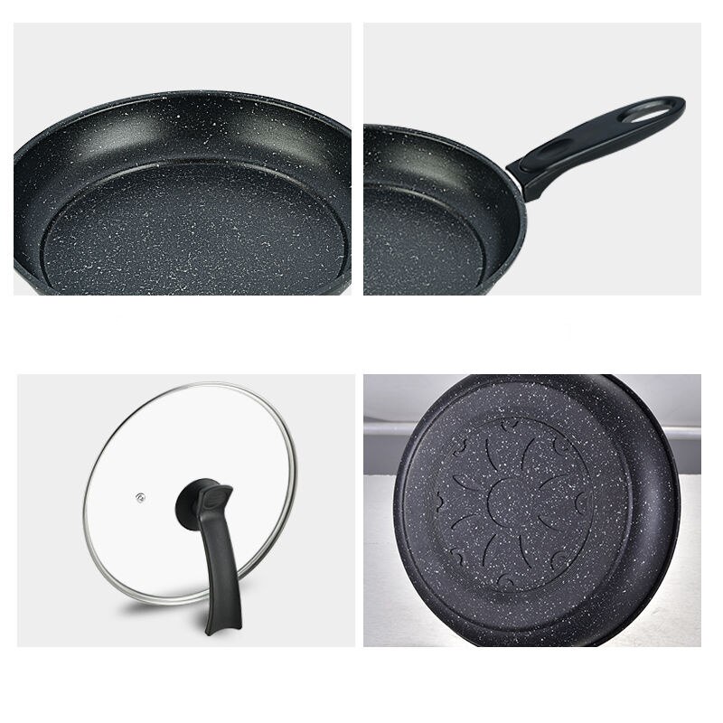 Poêle en pierre Maifan poêle antiadhésive poêle domestique sans fumée grasse poêle à crêpes cuisinière à Induction cuisinière à gaz universelle