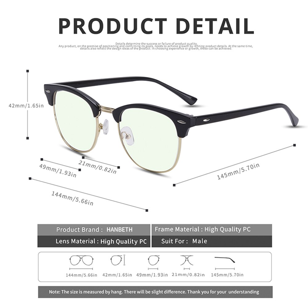 Anti-blauw licht bril heren retro vierkante fotochromatische computerbril dames schadelijke licht blokkerende bril mannelijke verkleuring