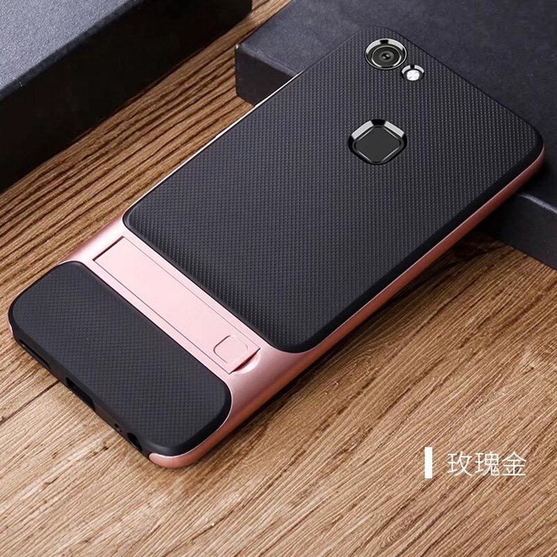 Leuke Mobiele Telefoon Cover Voor Vivo V7 Plus V7Plus Case Cover 5.99 &quot;3D Kickstand Silicone Pc Hybrid 360 Beschermende y79 Armor Shell: Royce Rose Gold