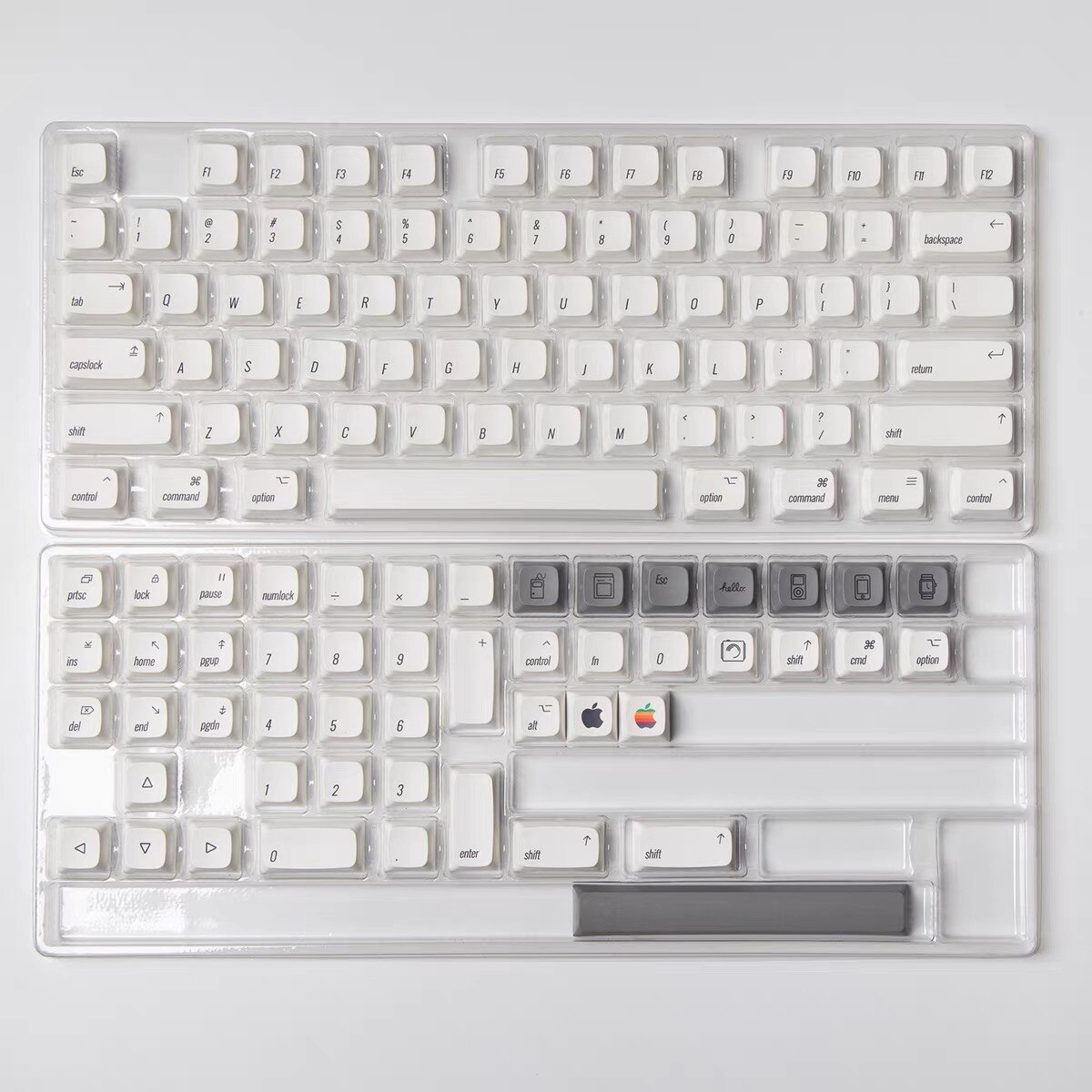 Xda pbt keycap pbt sublimation key-cap xda profil 124 nøgler keycaps minimalistisk kompatible 87/104/108/84/64/98/96