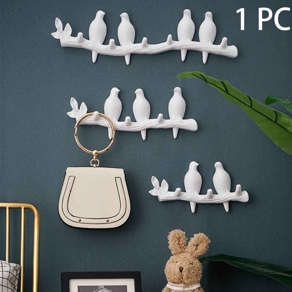 Abs diy helppo asentaa puuhaara makuuhuone lintu sisustus koukku naulakko 3d sarjakuva hieno olohuone käytännöllinen kotiseinä