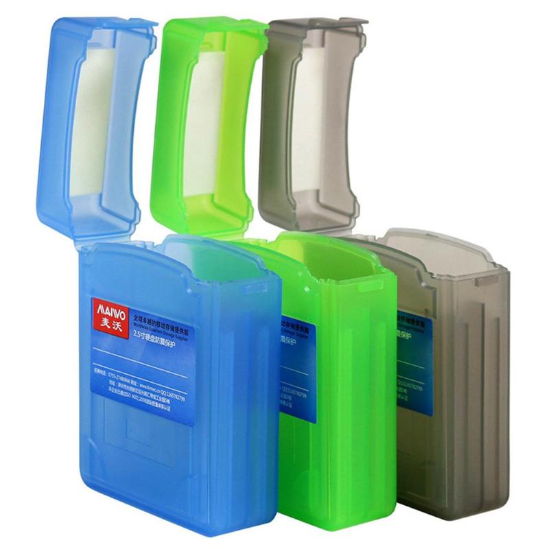 MAIWO Plastic 2.5 inch Hard Disk Storage Box HDD SDD Hard Drive Disk Storage Cover Enclosure Case Support Dual 2.5'' Hard Drives