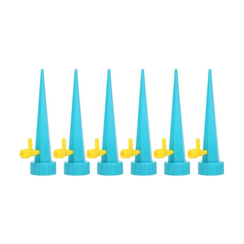 Système d'arrosage automatique d'irrigation par égouttement pic d'arrosage automatique pour plantes Kit d'irrigation par égouttement de bouteille de ménage d'intérieur de soin de fleur: 6 Blue