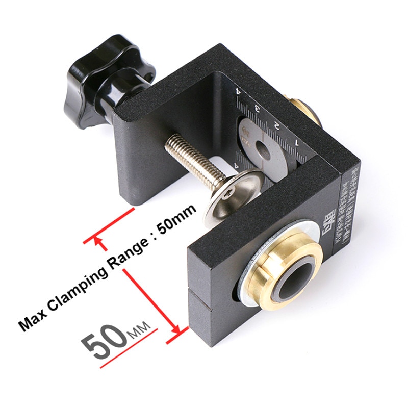 Træbearbejdning bore guide dyvel hul bore guide jig bore locator kit tømrer positioneringsværktøj m/ trinborebits