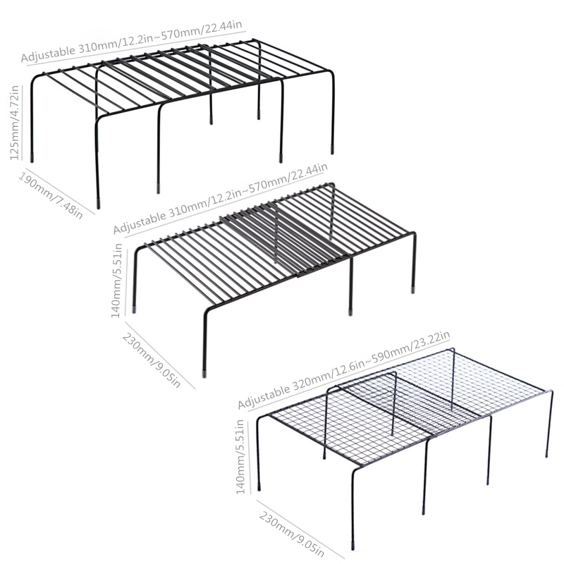 Estante de almacenamiento de cocina ajustable armario de cocina organizador de cocina de estante organizador de zapatos de armario Organizadores de ahorro de espacio